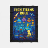 Tech Titans Rule Funny Big Technology Satire Wer G Fleece Deken (Voorkant)