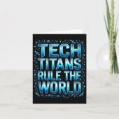 Tech Titans Rule Funny Big Technology Satire Wer G Kaart (Voorkant)