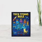 Tech Titans Rule Funny Big Technology Satire Wer G Kaart (Voorkant)