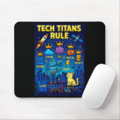 Tech Titans Rule Funny Big Technology Satire Wer G Muismat (Met muis)