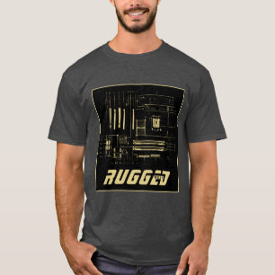 Tech voor zwarte en gouden RUGGED GEEK T-shirt