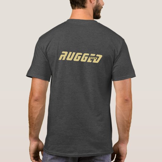 Tech voor zwarte en gouden RUGGED GEEK T-shirt (Achterkant)