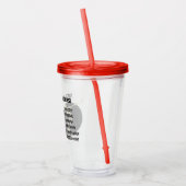 Tech-waardering van het slagerskelet acryl drinkbeker (Links)