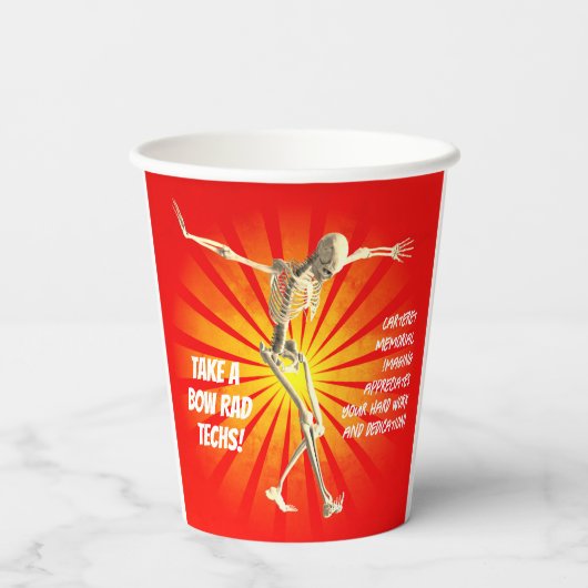 Tech-waardering van het slagerskelet papieren bekers (Achterkant)