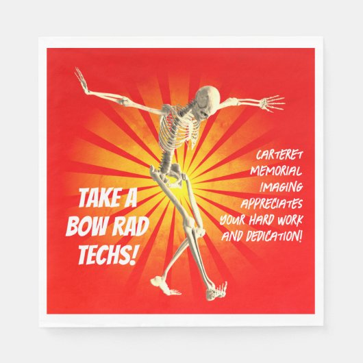 Tech-waardering van het slagerskelet servet (Voorkant)