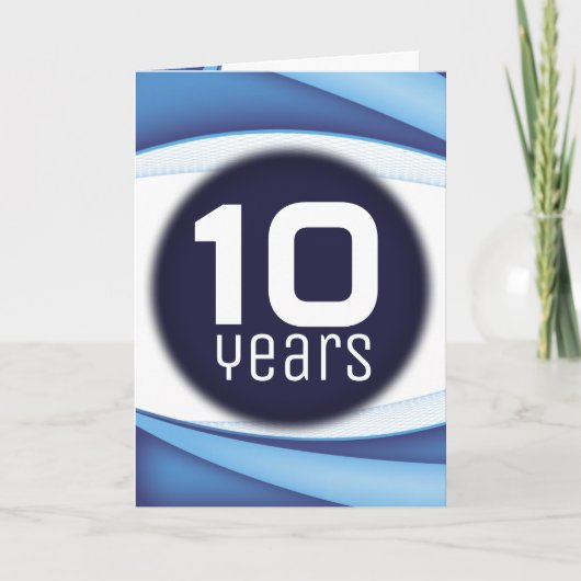 Tech wave aangepaste jaren werknemer jubileum awar kaart (Voorkant)