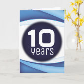 Tech wave aangepaste jaren werknemer jubileum awar kaart (Gele Bloem)