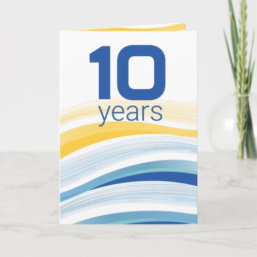 Tech wave aangepaste jaren werknemer jubileum awar kaart (Voorkant)