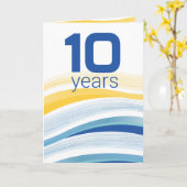 Tech wave aangepaste jaren werknemer jubileum awar kaart (Gele Bloem)