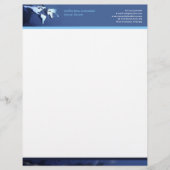 Tech Wereldbol Letterhead Gepersonaliseerd Briefhoofd (Voorkant)