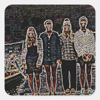 TechANOE Vierkante Sticker