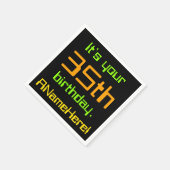 Techie 35th Birthday Paper Napkins Servet (Hoek)