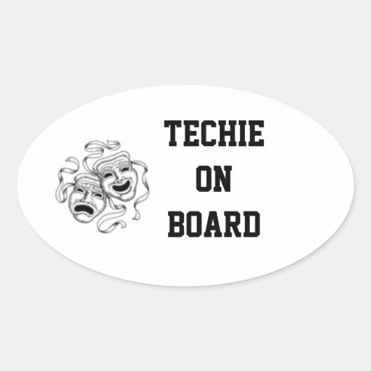 Techie aan boord van de Sticker (Voorkant)