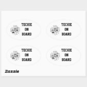 Techie aan boord van de Sticker (Vel)