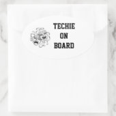 Techie aan boord van de Sticker (Tas)