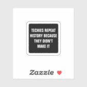 Techie-bashing Laptop Sticker (Vel)