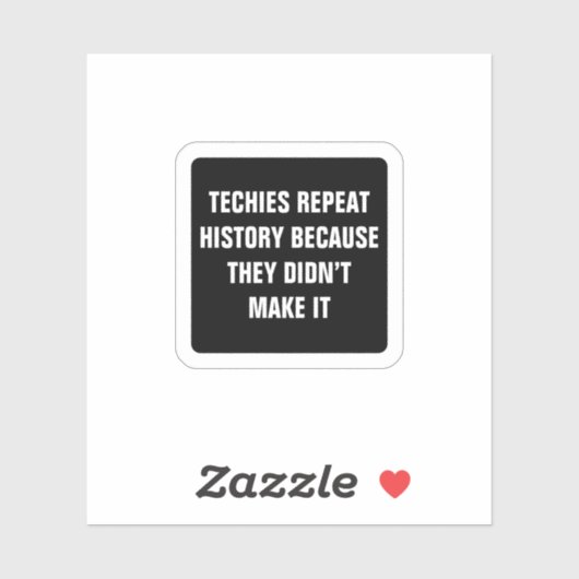 Techie-bashing Laptop Sticker (Vel)
