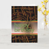 Techie Birthday Card Kaart (Gele Bloem)