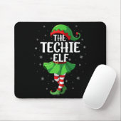 Techie Elf Christmas Girls Women Elf Squad Xmas Fa Muismat (Met muis)