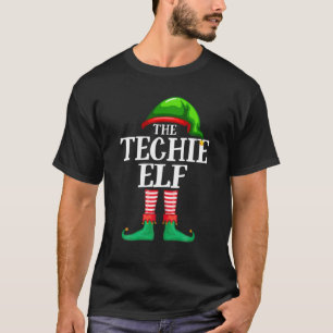 Techie Elf Matching Family Group kerstparty P T-shirt