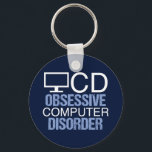 Techie Humor | Obsessieve computerstoornis Sleutelhanger<br><div class="desc">Een cadeau van de humor voor de totale computer. Ze hebben al alles wat ze nodig hebben,  dus krijg ze een geweldige nerdy gave. Een grappig OCD acroniem voor een ethische hacker of een vriend die geobsedeerd is door het internet.</div>