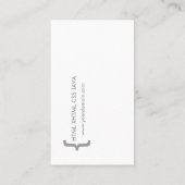 Techie Modern CSS Computer Software Developer Visitekaartje (Achterkant)