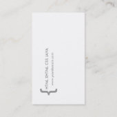 Techie Modern CSS Computer Software Developer Visitekaartje (Achterkant)