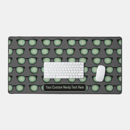Techie Nerd Custom Grappige Tekst - Brillen Patroo Bureaumat (Keyboard & Muis)