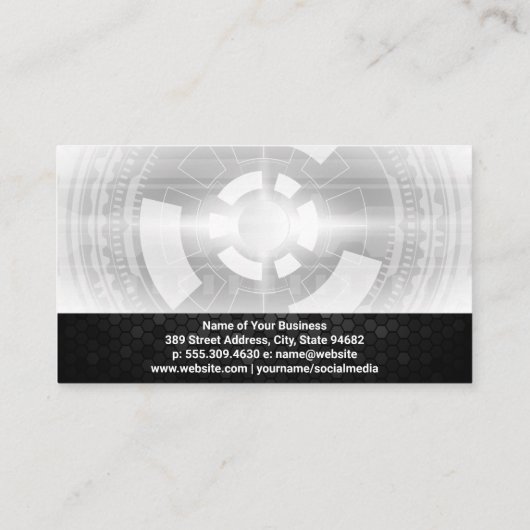 Techie | programmatuur | geometrische achtergrond visitekaartje (Achterkant)