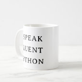 Techie Python Mok – Ik spreek vloeiend Python cade (Voorkant links)