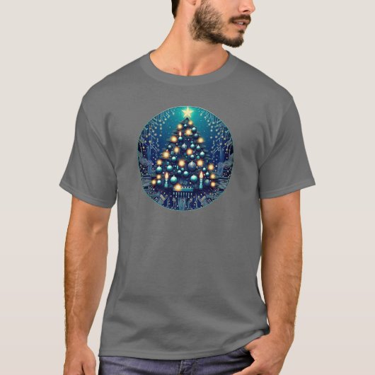 Techmas Tree: Circuit Holiday Glow T-shirt (Voorkant)