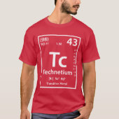Technetiumelement (wit) t-shirt (Voorkant)