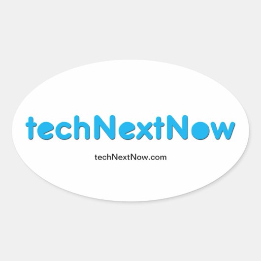 techNextNow-Stickers Ovale Sticker (Voorkant)
