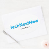 techNextNow-Stickers Ovale Sticker (Envelop)