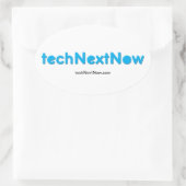techNextNow-Stickers Ovale Sticker (Tas)