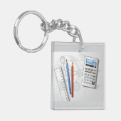 Technical Drawing Office Supplies Sleutelhanger (Voorkant Links)