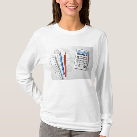 Technical Drawing Office Supplies T-shirt (Voorkant)