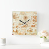 Technical drawing & sketches by Leonardo Da Vinci Vierkante Klok (Huis)