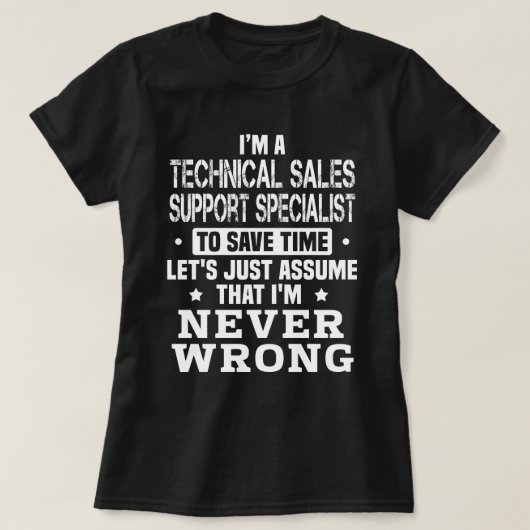 Technical Sales Support Specialist T-shirt (Design voorkant)