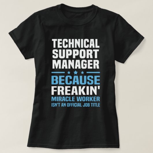 Technical Support Manager T-shirt (Design voorkant)