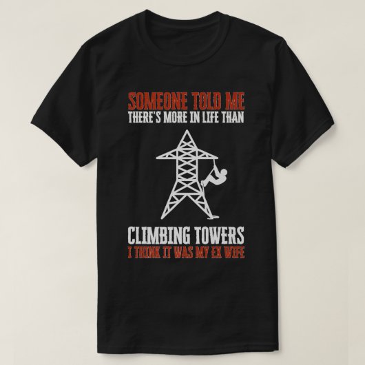 Technici van celtowertechnici en towerklimmers t-shirt (Design voorkant)