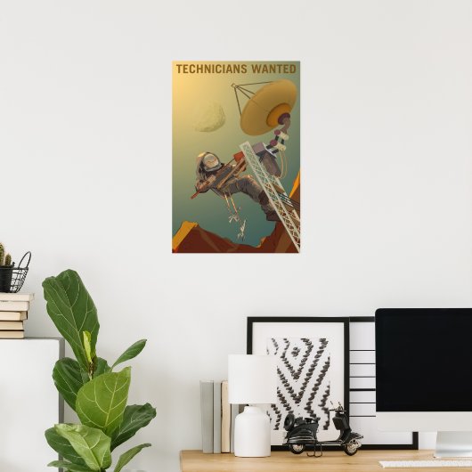 Technici wilden onze Toekomst op Mars inrichten Poster (Thuiskantoor)