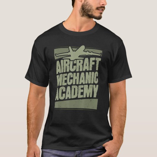 Technician Academy Engineer  Aircraft Mechanic T-shirt (Voorkant)