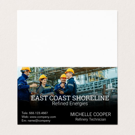 Technician Engineers | Oil Refinery Visitekaartje (Buitenkant ongevouwen)