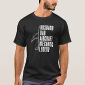 Technician Husband Dad   Engineer Aircraft Mechani T-shirt (Voorkant)