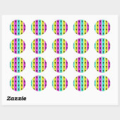 Technicolor Filmstrip en Camera Silhouet Ronde Sticker (Vel)