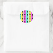 Technicolor Filmstrip en Camera Silhouet Ronde Sticker (Tas)