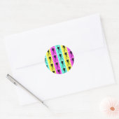 Technicolor Filmstrip en Camera Silhouet Ronde Sticker (Envelop)