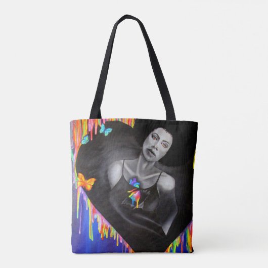 Technicolor Heart Tote Bag (Achterkant)