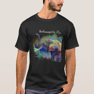 Technicolor Indianapolis Zoo Elephant~ T-shirt